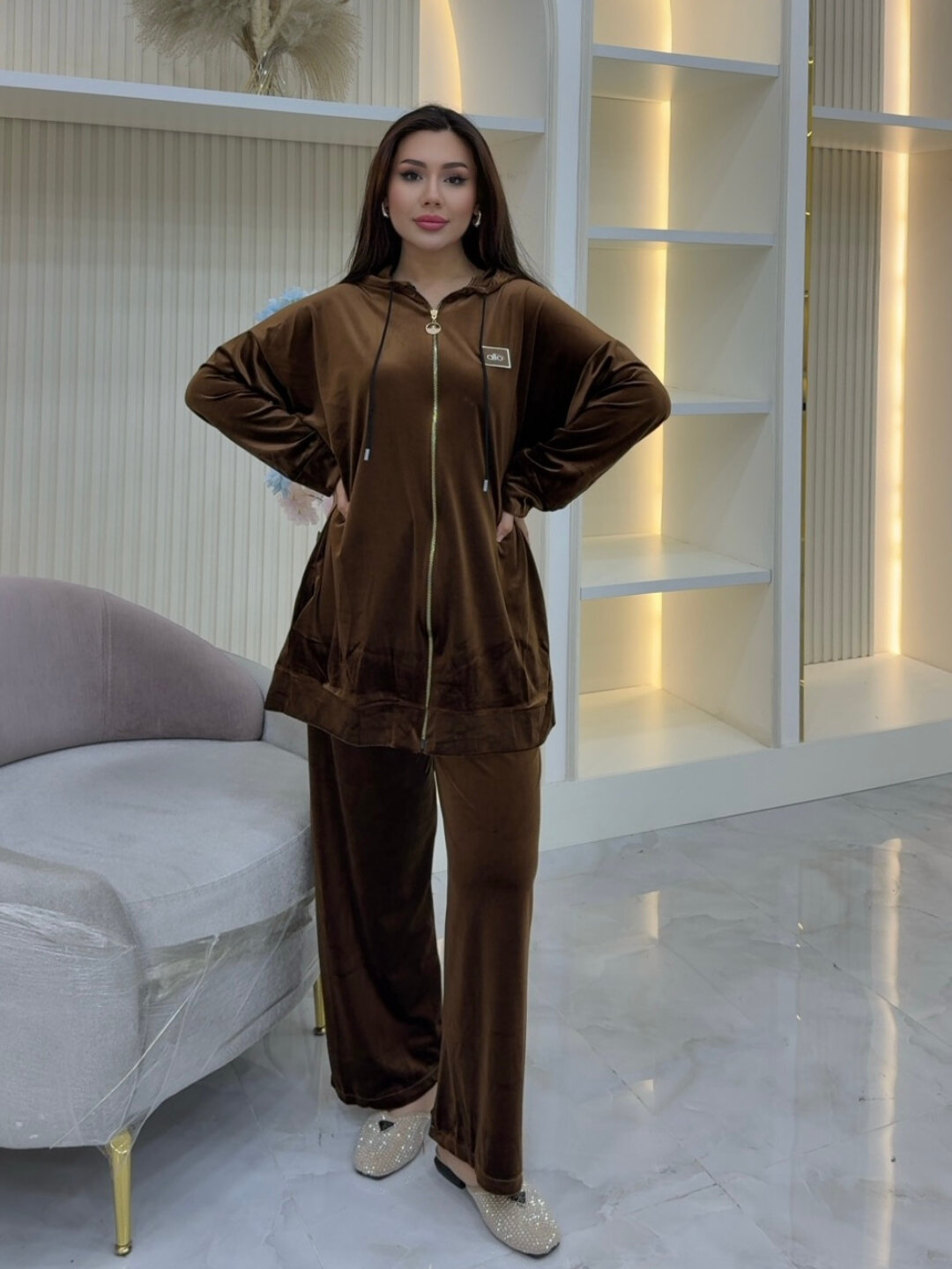 Комплект одежды  одежда "alo", размер 44-46, Шоколадный — фото 1