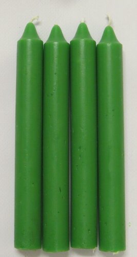 Изображение товара Свеча антей Candle, парафин, столовая, зелёная, 20×178 мм, 4шт(5050330)