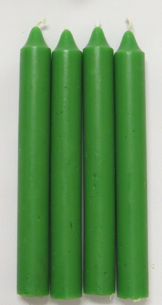 Свеча антей Candle парафин столовая зелёная 20×178 мм 4шт