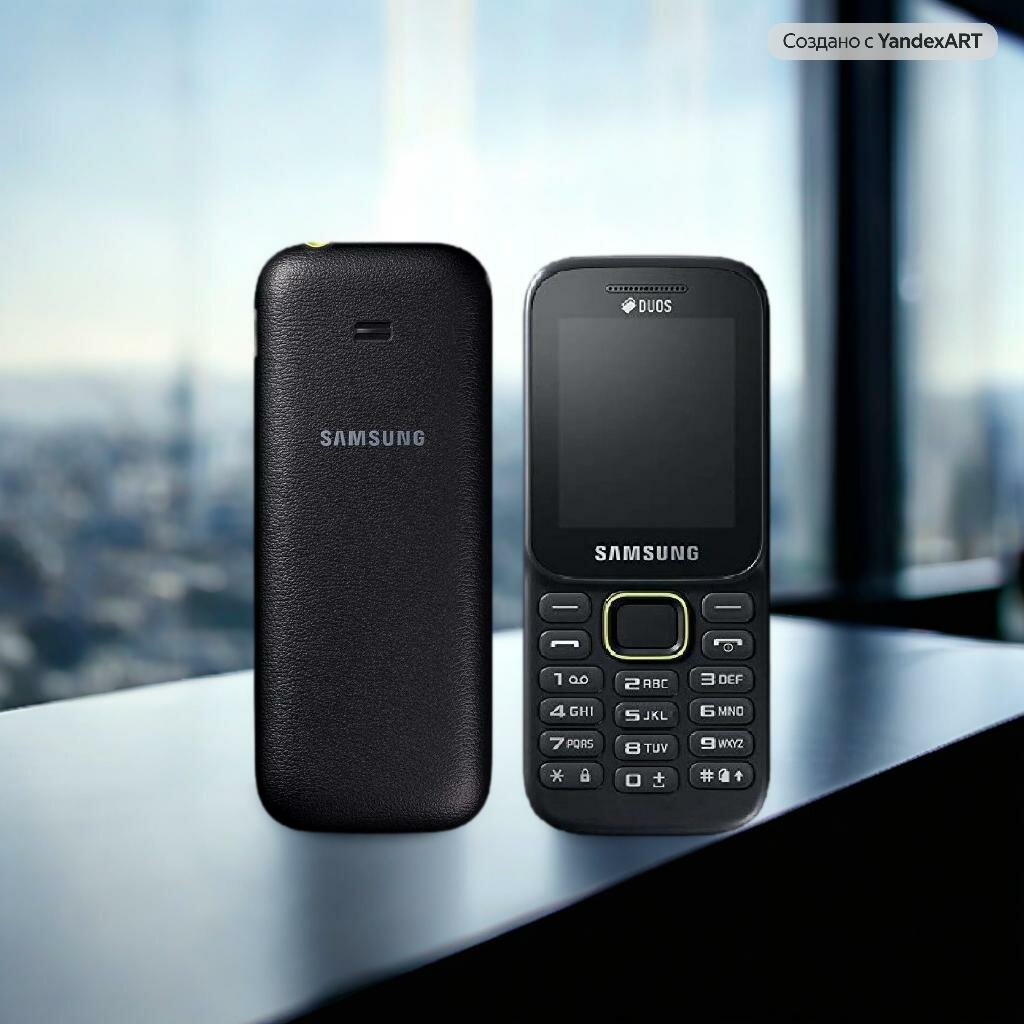 Телефон кнопочный Самсунг SAMSUNG SM-B310E Global, 2 SIM-карты, 800 мАч, экран 2" Черный