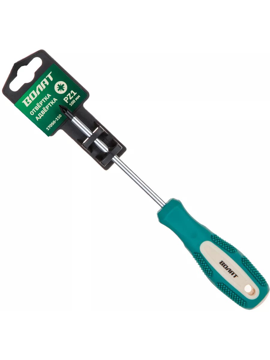 Отвертка крестовая PZ1 100 мм волат, с магнитным наконечником (17050-110) — фото 1