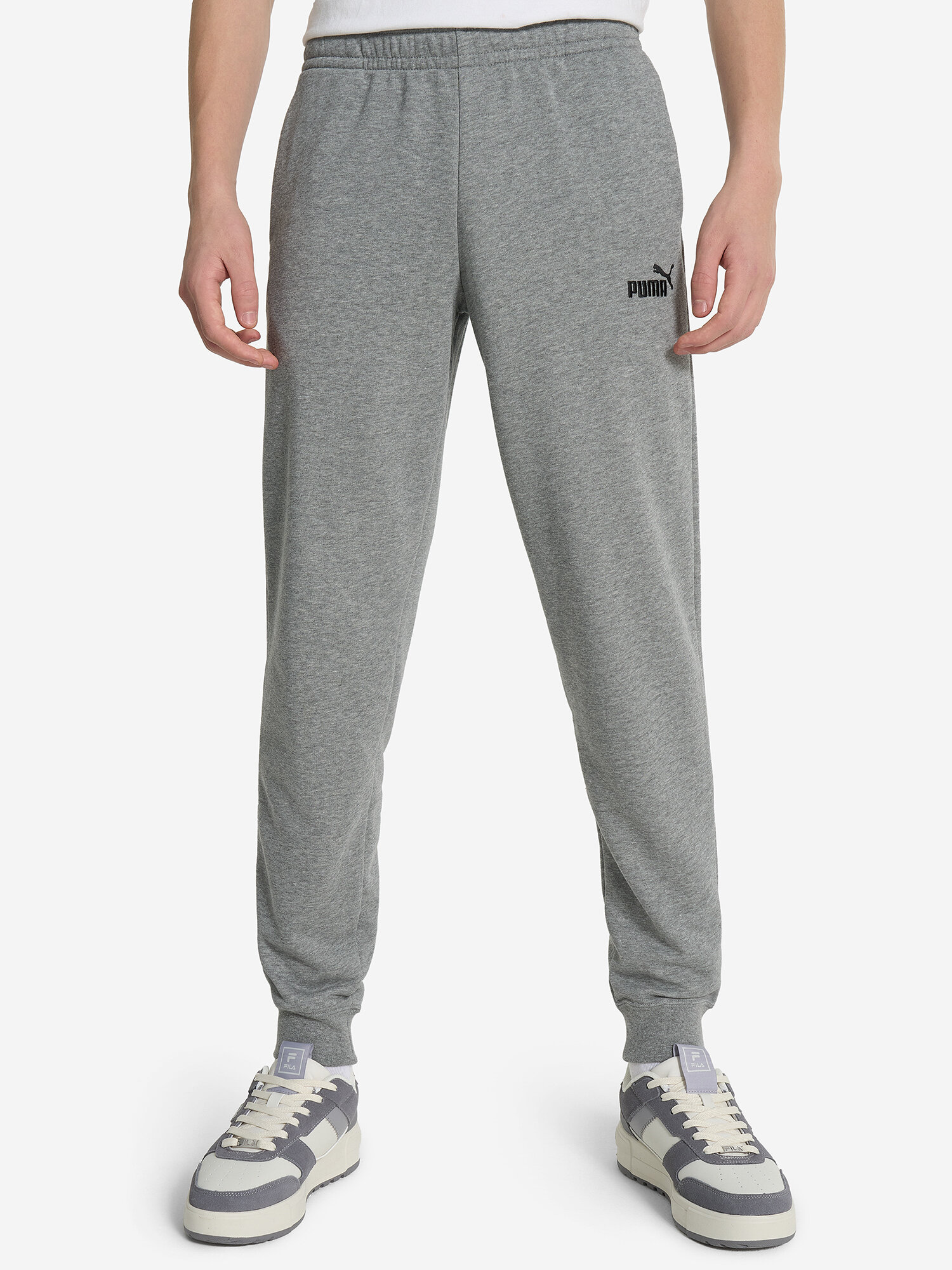 Брюки PUMA, размер 164, серый меланж — фото 1