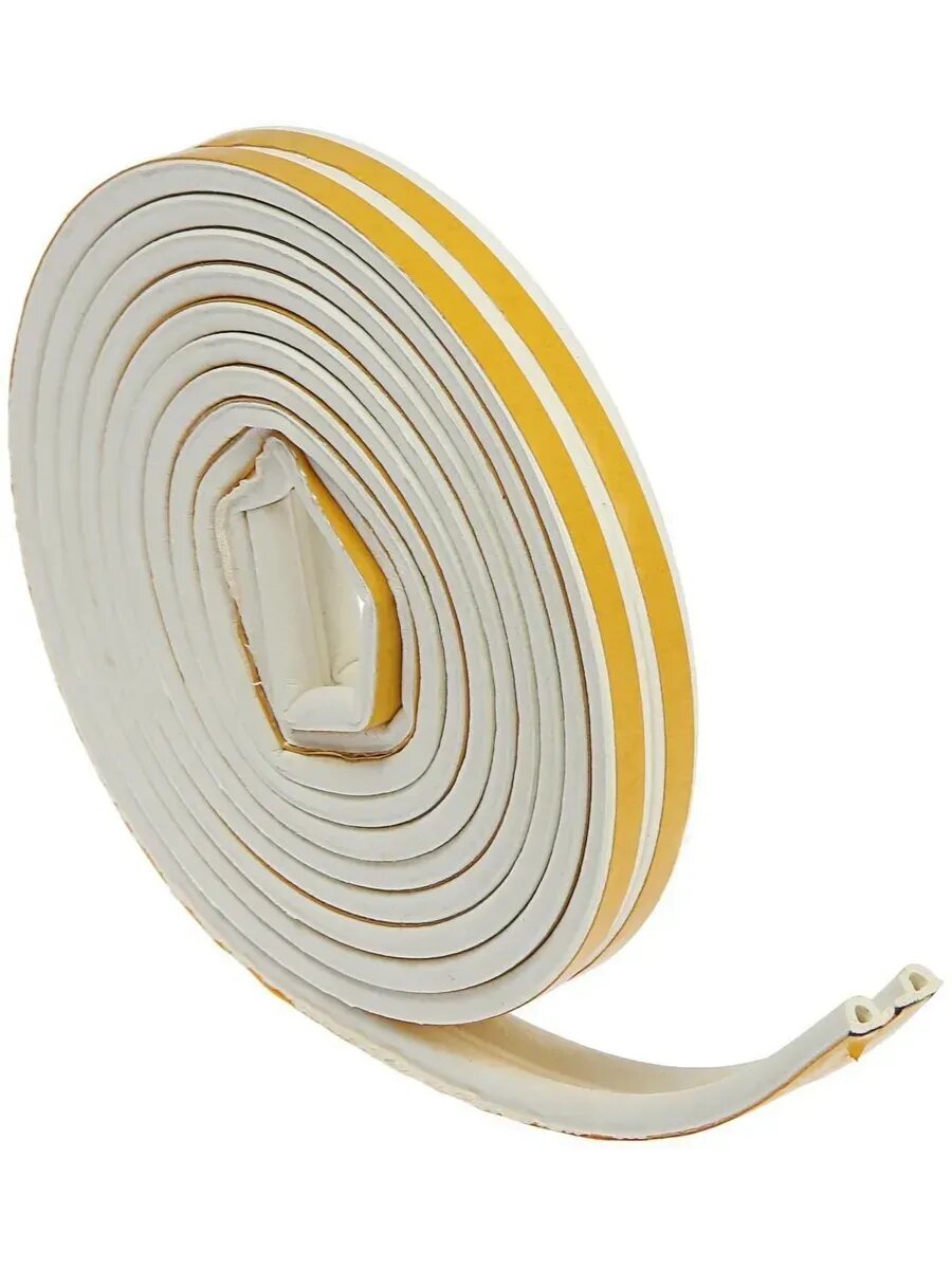 Уплотнитель для дверей и окон самоклеящийся 5.5х9мм 6 м