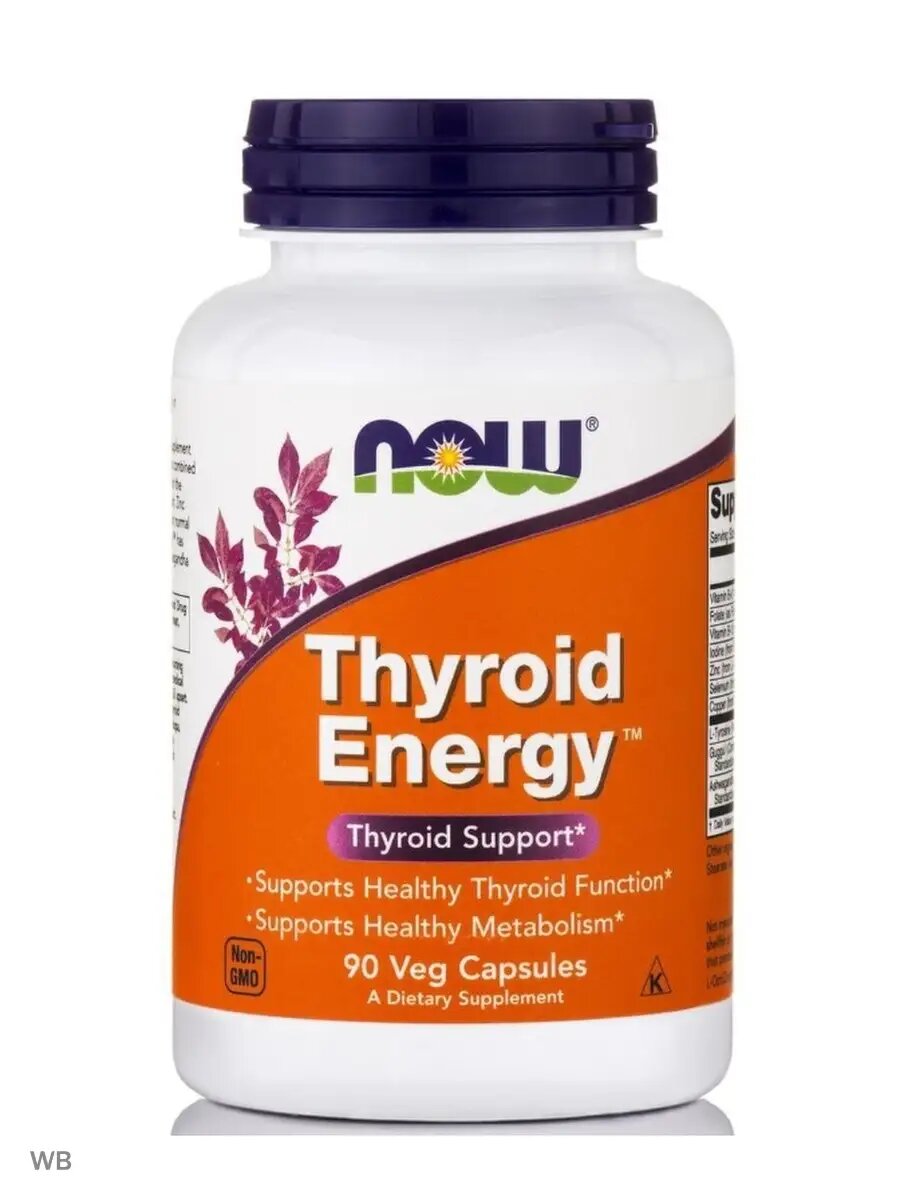 NOW Foods Thyroid Energy Тироид Энерджи для иммунитета - 90 капсул