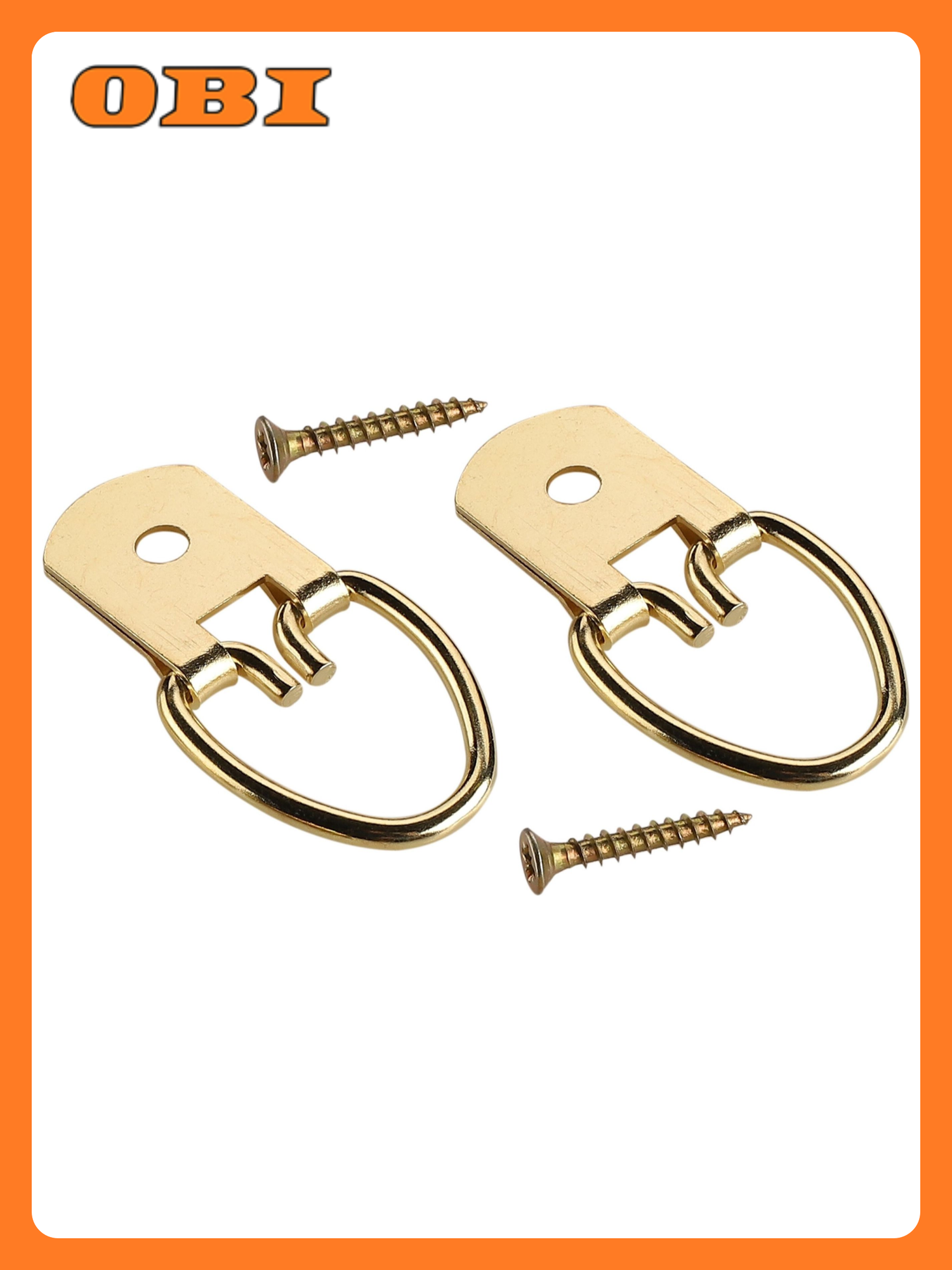 Петля-подвес Европартнер для картин и фоторамок усиленная латунь 2 шт