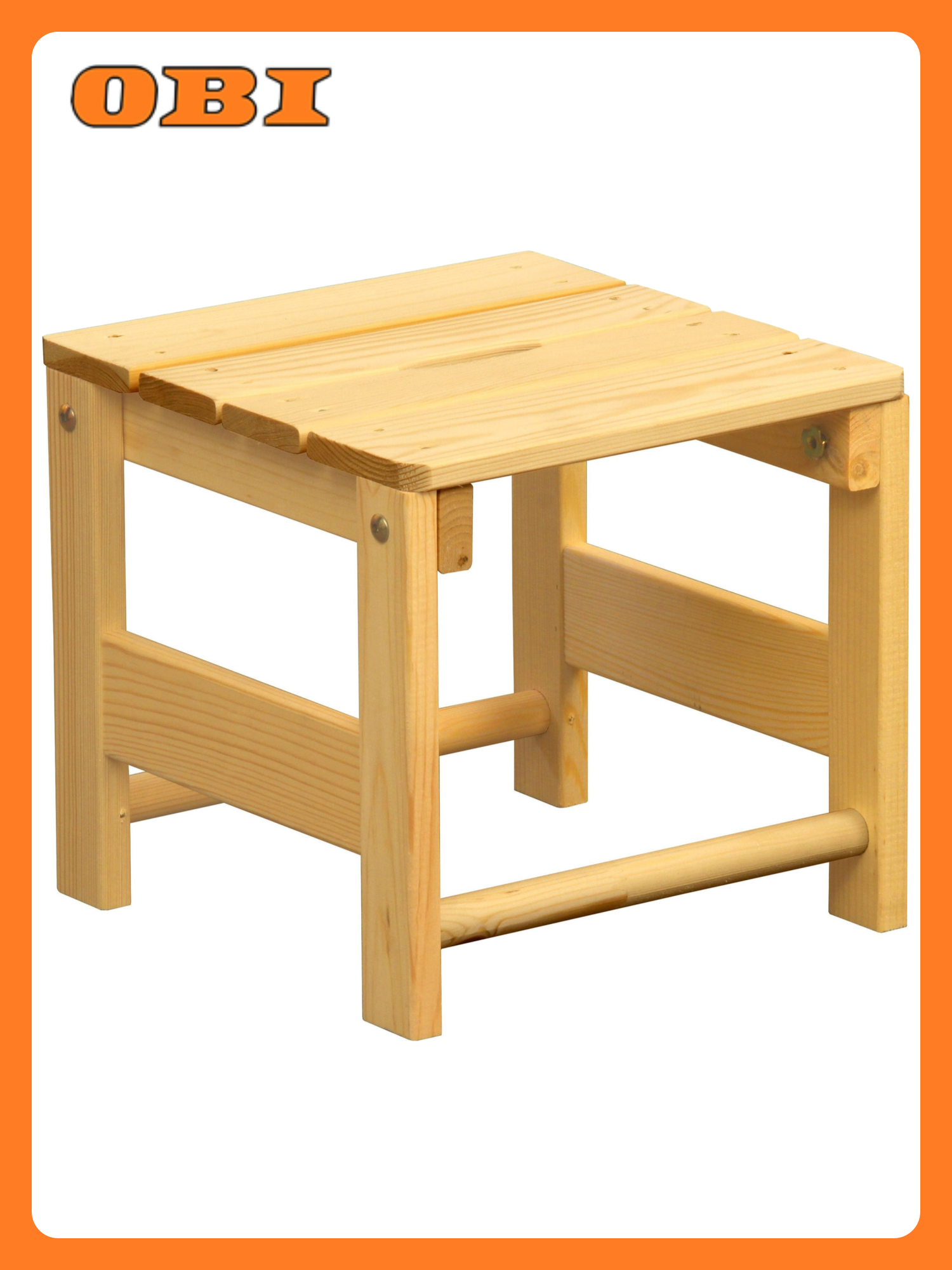 Табурет InterLink "Смурфен", деревянный, влагостойкий, коричневый, 30х33 см