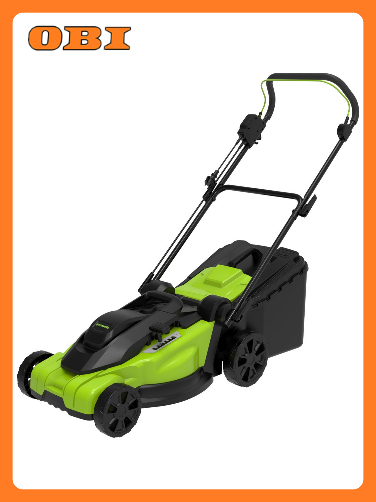 Газонокосилка электрическая Greenworks LM2000 2000Вт 43см зеленая