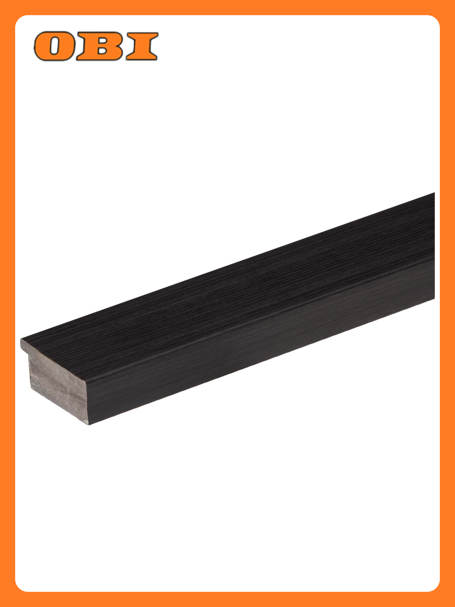 Завершающая рейка GRACE 3D RAIL полистирол матовая черная 30x16x2700мм