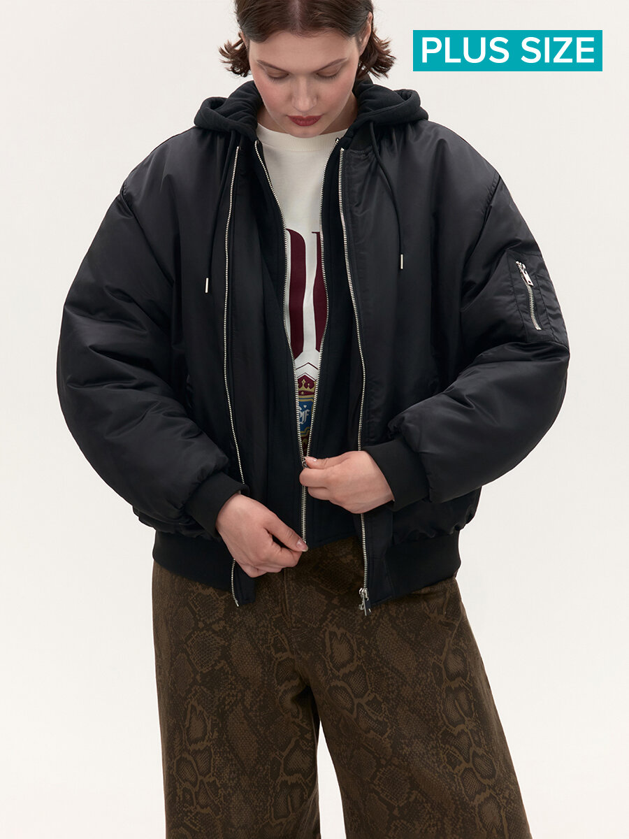 Бомбер Befree Plus Size размер XL черный