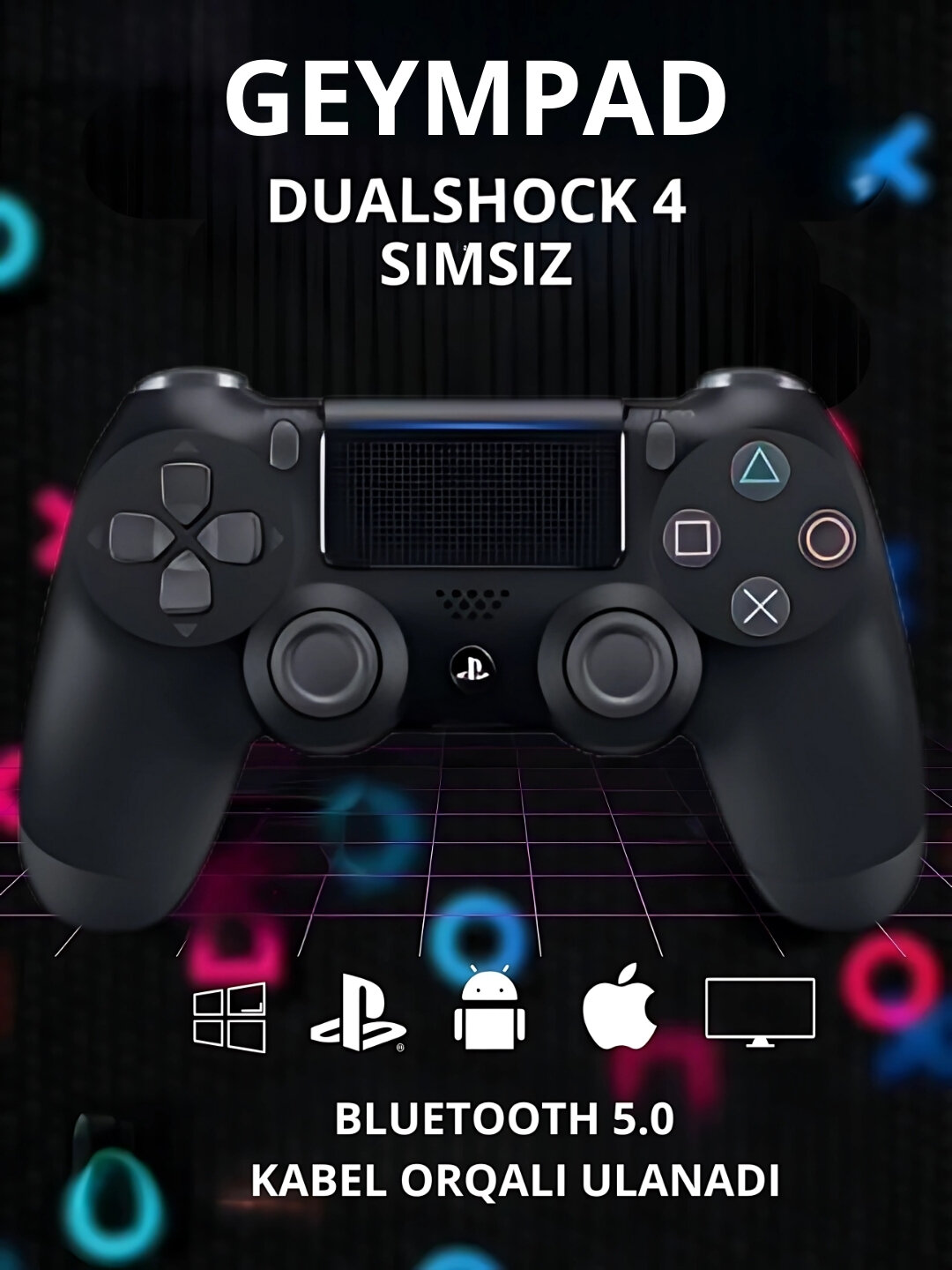 Геймпад DualShock 4 CUH-ZCT2E, для PlayStation 4, беспроводной, черный