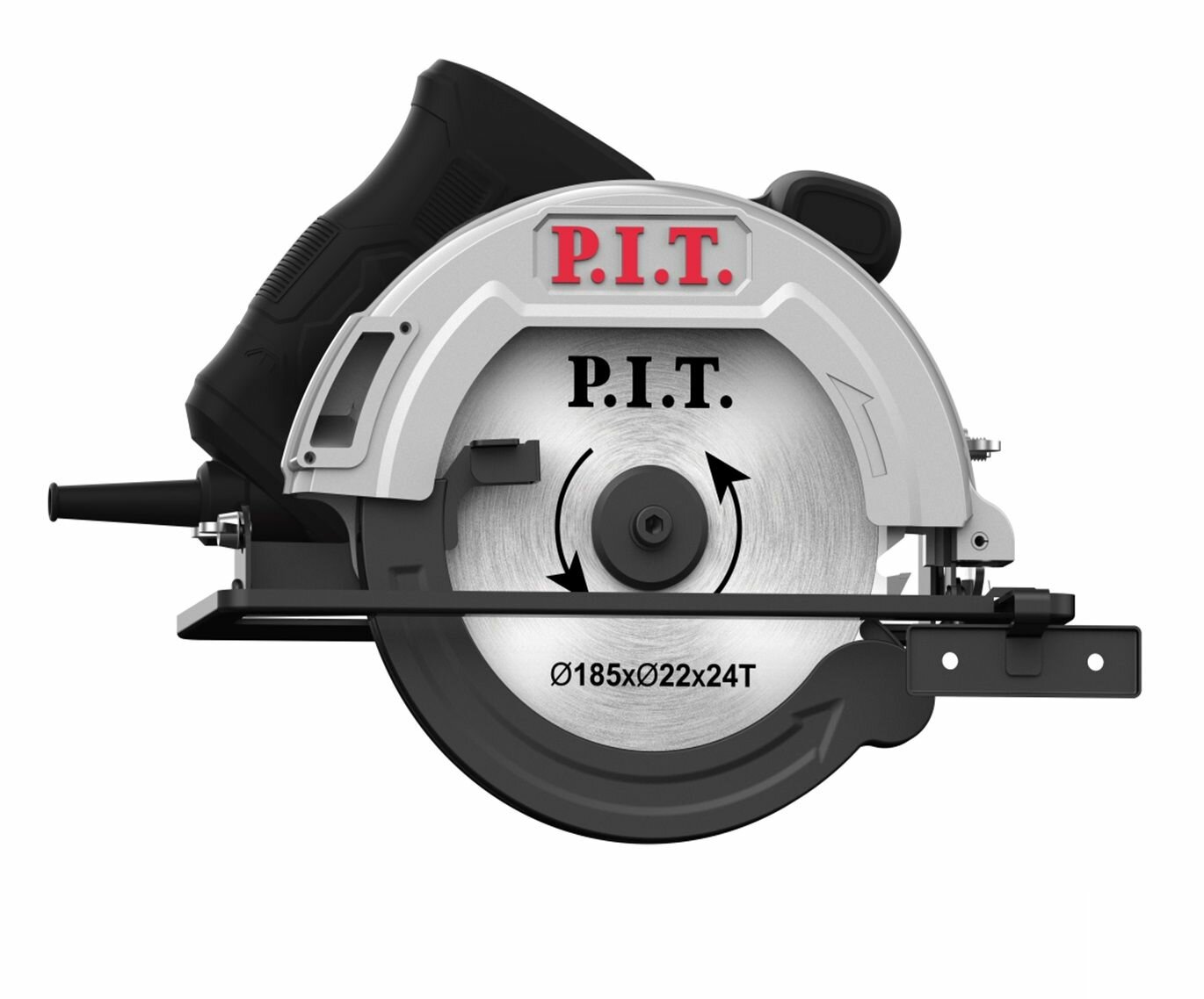 Пила циркулярная P.I.T. PKS185-C4 1200Вт, диск 185*20мм*24Т черная — фото 1