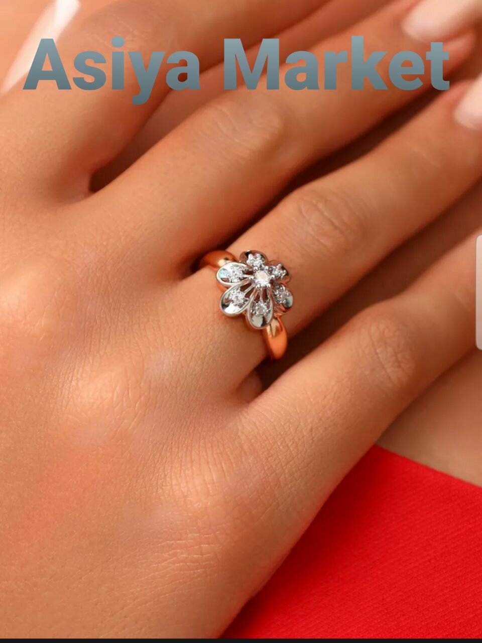 Комплект бижутерии: кольцо, серьги, размер кольца 18, серебристый — фото 1