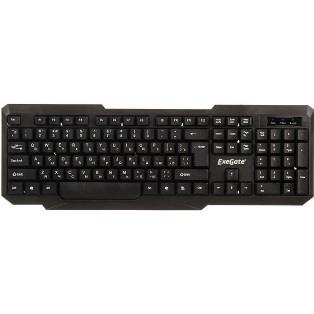 Клавиатура Exegate LY-404 EX264084RUS, USB, 104 клавиши, черная