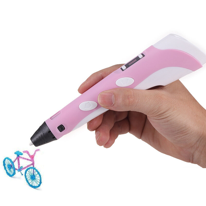 3D ручка с набором пластика для рисования / Развивающая игрушка / Pink