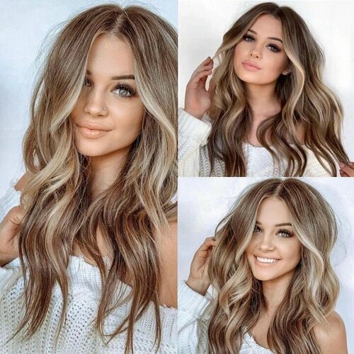 Парик, шелковый, термостойкий, средней длины