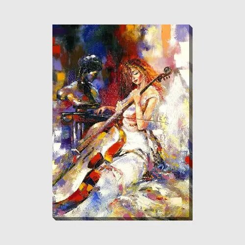 Картина на холсте Музыканты (Musicians) №2, 30*42 см