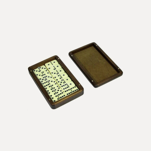 Изображение товара Домино профессиональное D6 в деревянной шкатулке с замшей 21*13*5 см 999-RT-05H