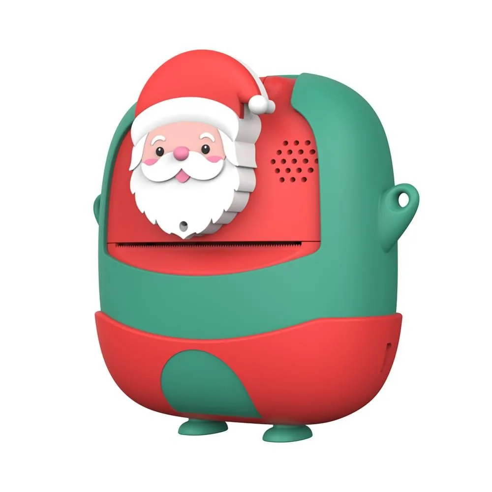 Рождественская детская печатная камера, Рождественский детский принтер для наклеек и этикеток с большим экраном высокой четкости, 2,0-дюймовый