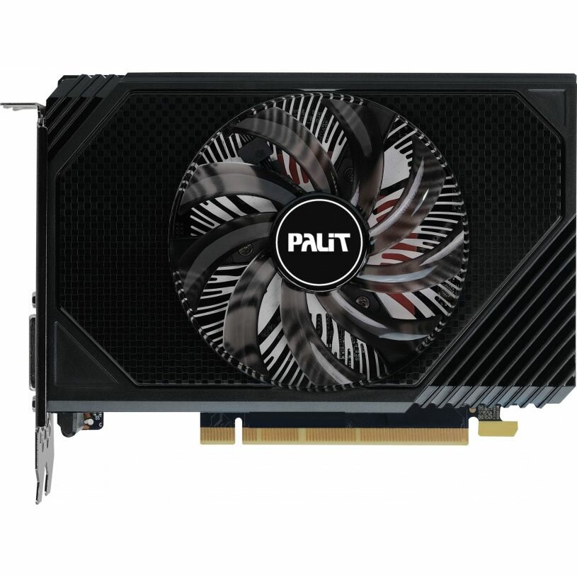 Видеокарта Palit PCI-E 4.0 RTX3050 STORMX OC NV RTX3050 6Gb 96bit GDDR6 1042/14000 DVIx1/HDMIx1/DPx1 — фото 1