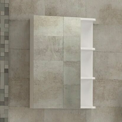 Изображение товара Зеркало-шкаф Vigo Nova 50 с боковыми полками, 50, 1 см, белое, в современном стиле, зеркало настенное в ванную