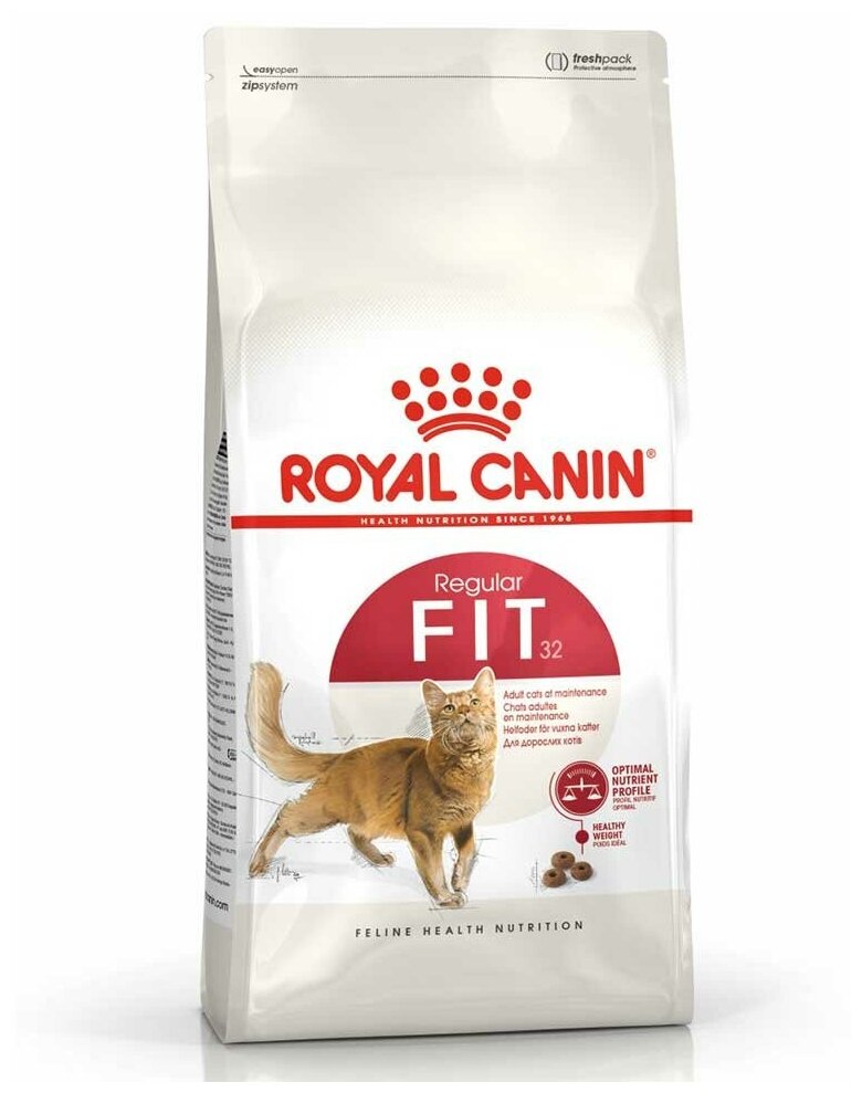 Сухой корм royal canin для домашних кошек с нормальной активностью feline health nutrition fit 32 400г