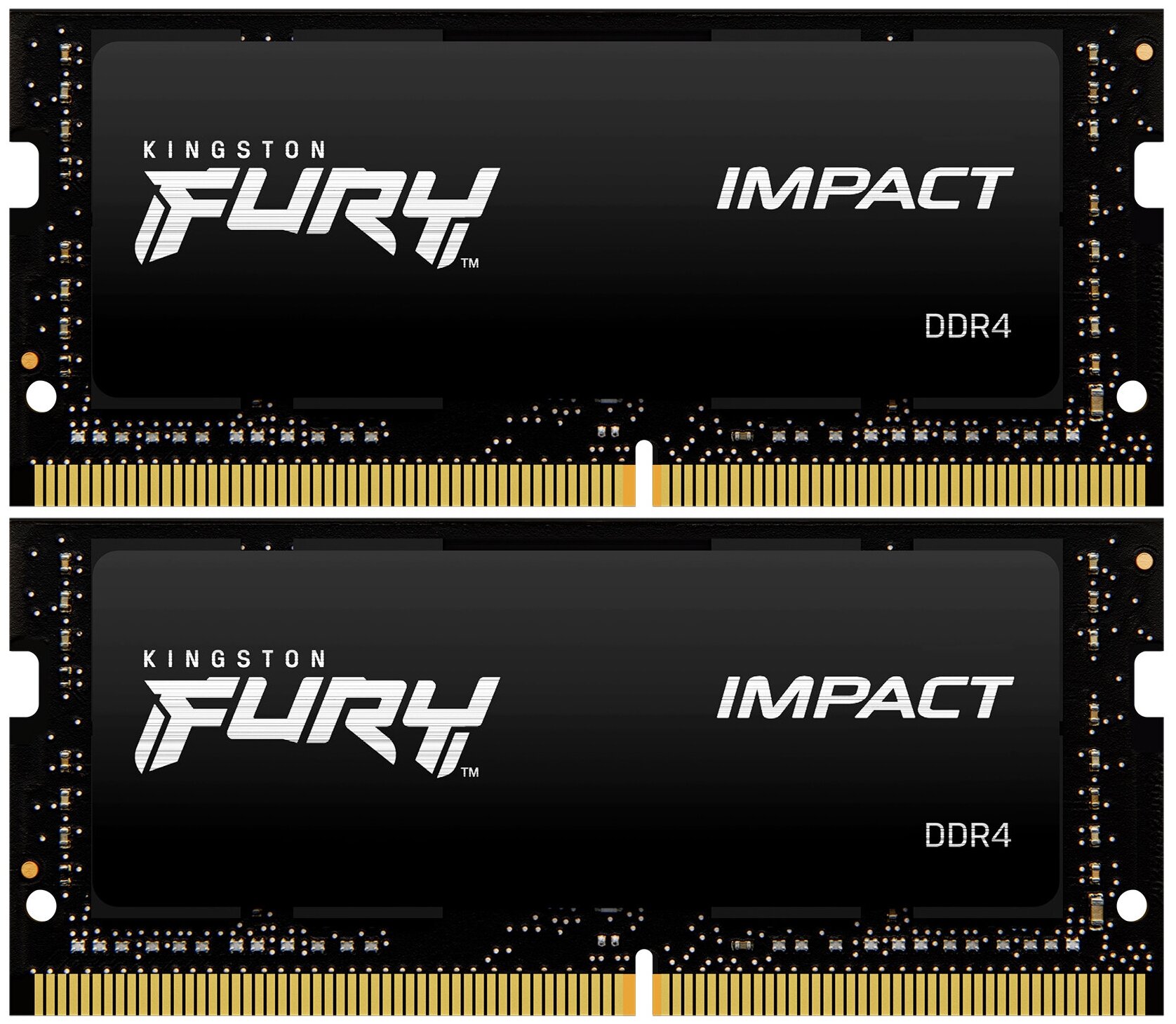 Kingston So-dimm DDR4 64Gb (2x32Gb) 3200MHz pc-25600 Fury Impact Black (kf432s20ibk2/64) .