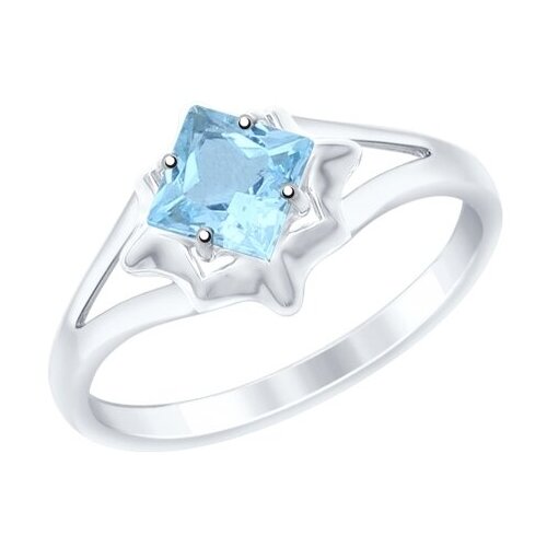 фото Серебряное кольцо sokolov 92011512 с топазом, размер 16,5 diamant-online