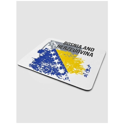 Коврик для мышки Флаг Боснии и Герцеговины клуб нумизмат банкнота 100 марок боснии и герцеговины 2004 года никола шоп