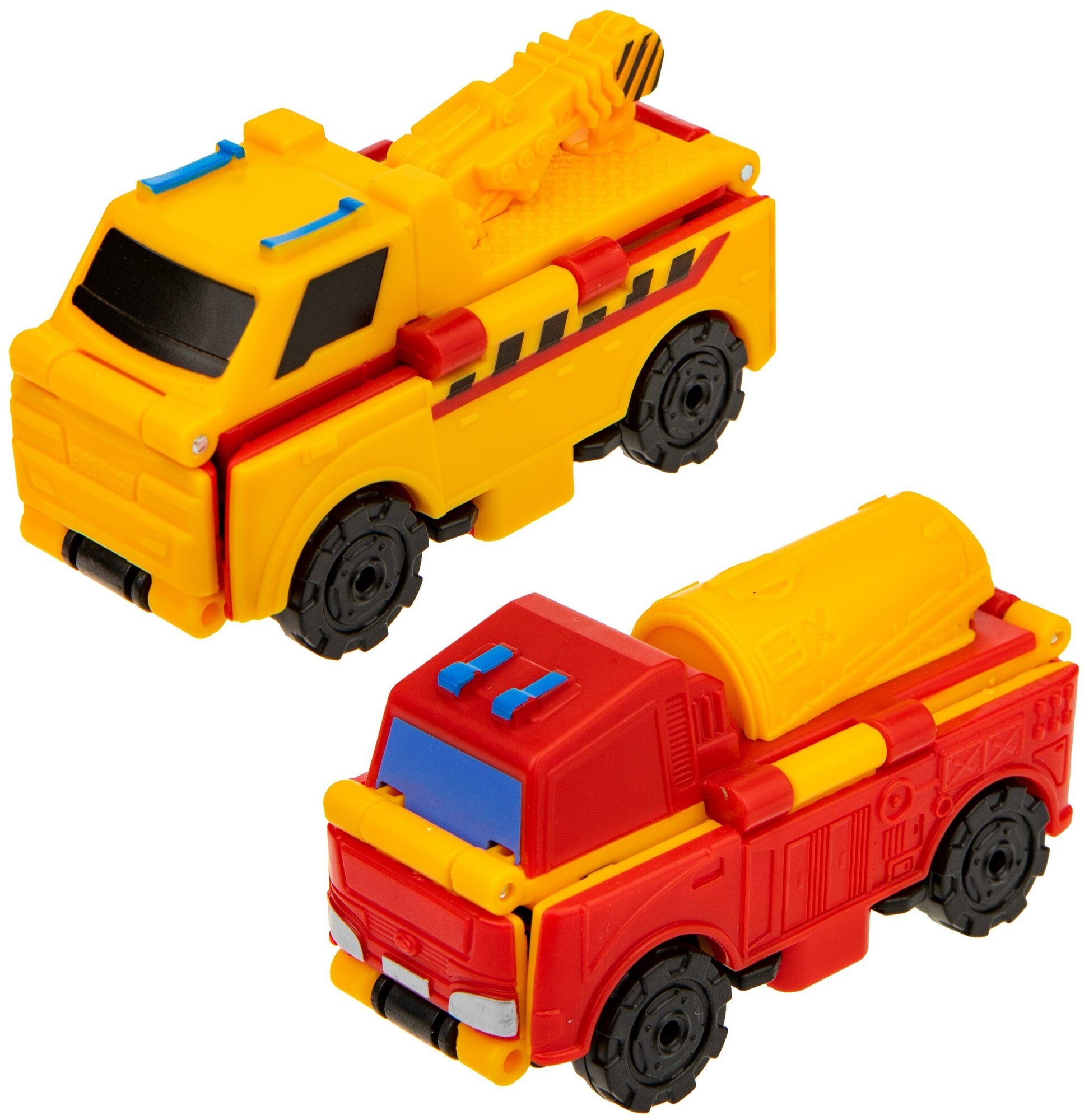 Машинка игрушка для мальчика 2в1 Transcar Double 1toy: автокран – бетономешалка