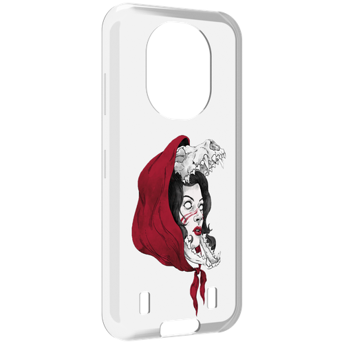 Чехол MyPads Красная шапочка и волк женский для Oukitel WP16 задняя-панель-накладка-бампер