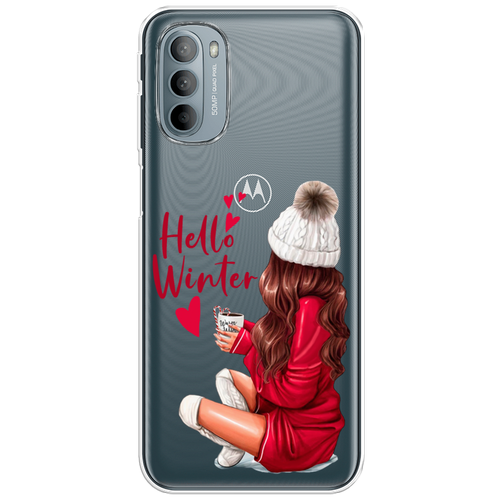 Силиконовый чехол на Motorola Moto G31/G41 / Моторола Мото G31/G41 Hello winter, прозрачный