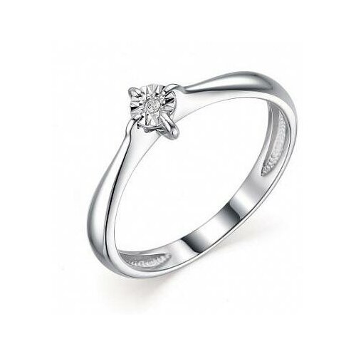Кольцо помолвочное Diamant online, серебро, 925 проба, бриллиант, размер 16