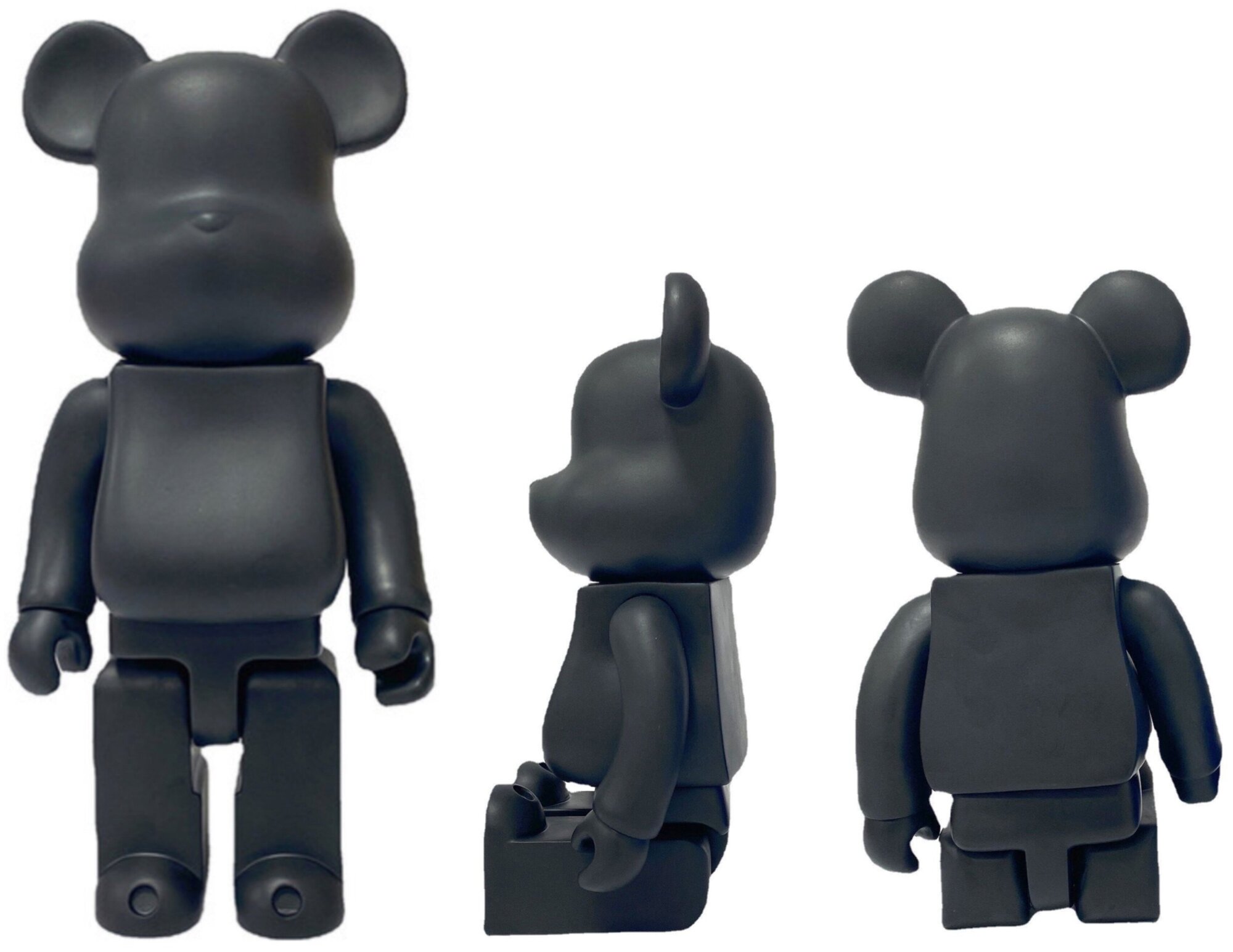 BEARBRICK/BE@RBRICK/KAWS интерьерные игрушки мишки статуэтки 28 см. черный