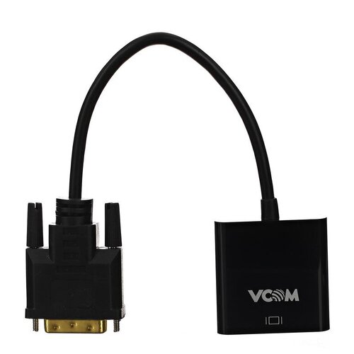 переходник dvi d vga кабель черный Переходник Vcom Telecom DVI-D 25M ---> VGA 15F