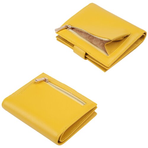 фото Кошелек fabretti, фактура гладкая, желтый