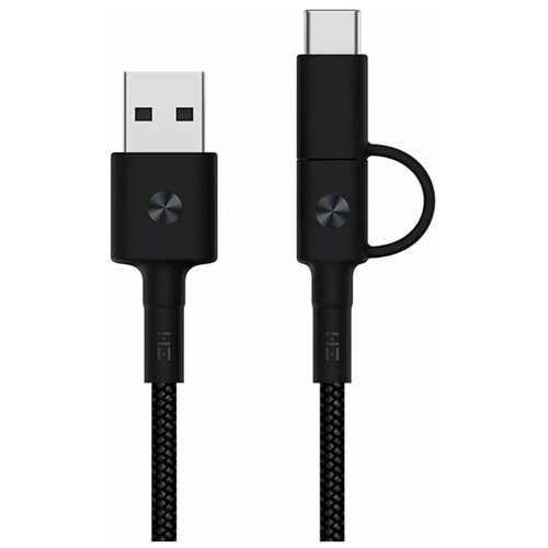 Xiaomi Кевларовый кабель Xiaomi ZMI Micro USB/USB-C 1 метр Black черный AL403