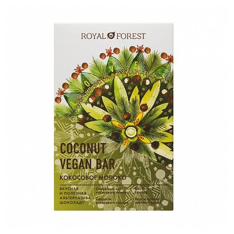 Royal Forest Шоколад "Vegan Coconut Bar" Кокосовое молоко 50 г