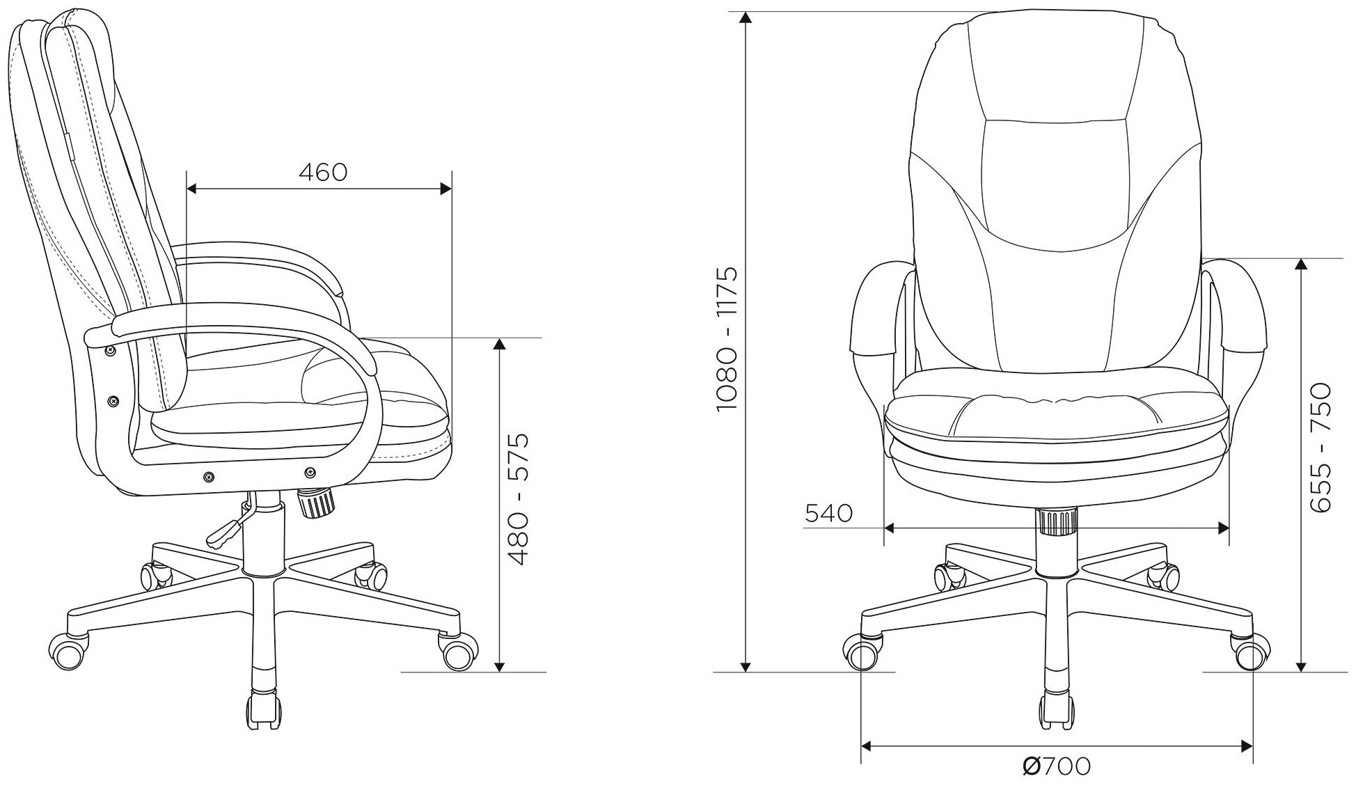 Кресло руководителя Бюрократ CH-868N Fabric черный Light-20 крестов. пластик - фотография № 7