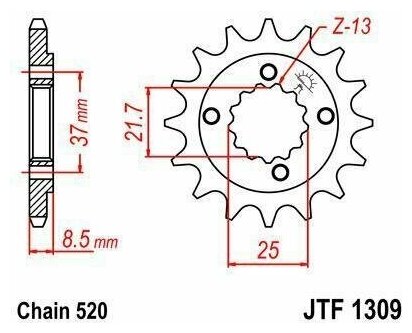 Звезда JT ведущая JTF1309.14 14 зубьев