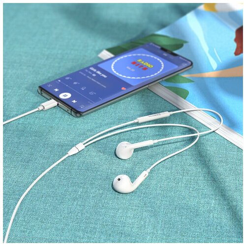 Наушники проводные Type-C с микрофоном вкладыши для телефона Гарнитура для Айфона и Андроид для компьютера и ноутбука 91000₽