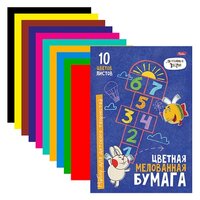 Цветная бумага Летающие звери Hatber, A4, 10 л., 10 цв.