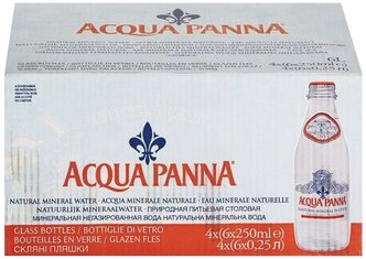 Минеральная вода Acqua Panna негазированная, стекло, 24 шт. по 0.25 л