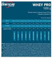 Протеин Geneticlab Nutrition Whey Pro (1000 г) кофе