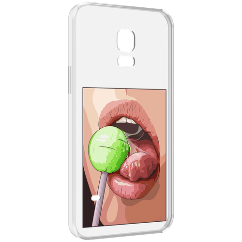 Чехол MyPads зеленый-чупа-чупс женский для Samsung Galaxy S5 mini задняя-панель-накладка-бампер