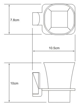 Стакан для зубных щеток стеклянный WasserKRAFT Leine K-5028WHITE - фотография № 4