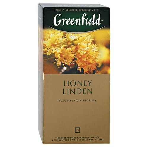 фото Чай черный Greenfield Honey Linden в пакетиках, 25 шт.