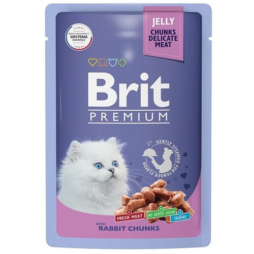 Пауч Brit Premium для котят кролик в желе 85г