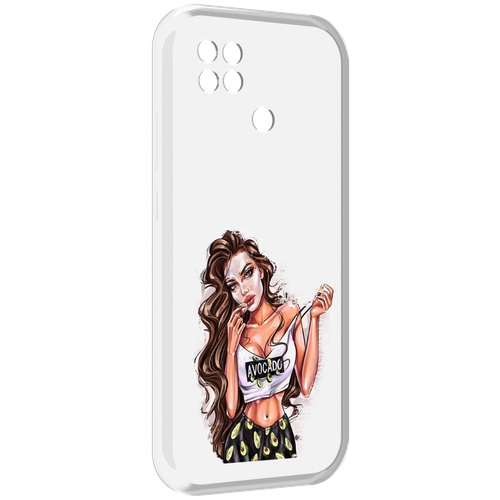 Чехол MyPads Продукты на дом с доставкой женский для Poco C40 задняя-панель-накладка-бампер