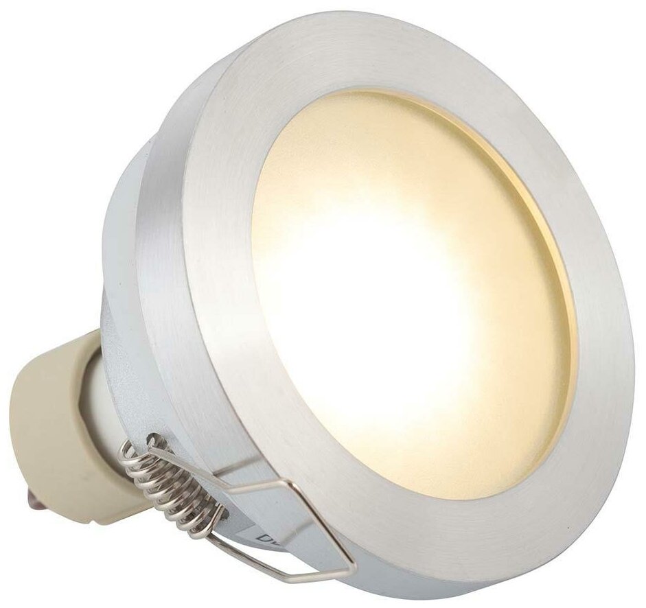 DK3012-AL Встраиваемый светильник влагозащищенный, IP 44, 50 Вт, GU10, серый, алюминий Denkirs - фотография № 3
