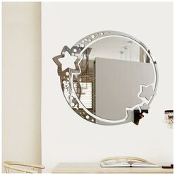 TAKE IT EASY Зеркало настенное, наклейки интерьерные, зеркальные, декор на стену, панно 22 х 19 см